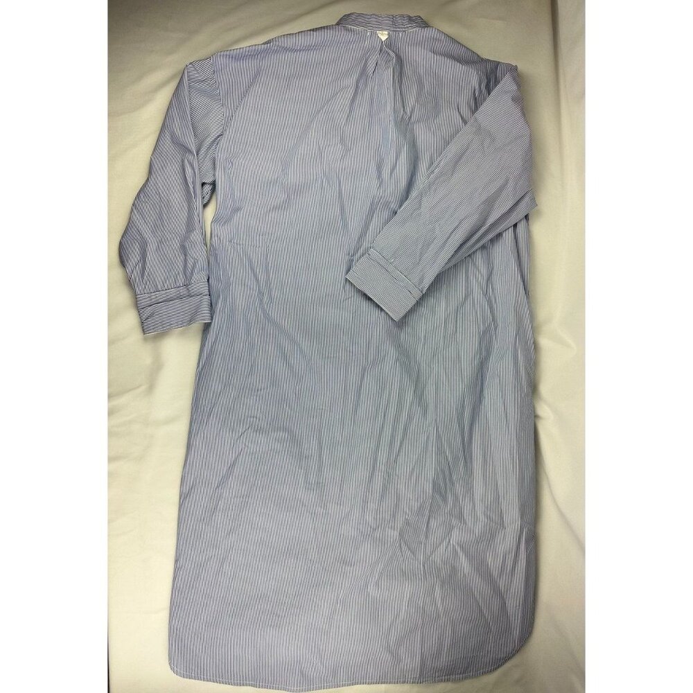 NWT Mer Sea Coastal Blue Pinstripe Essential Shirt Dress Size S/M - Picture 4 of 9